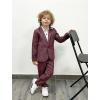imageLOLANTA Kids Boys Plaid Suit Fashion Blazer Pants Set 2 Piece Formal Wear Outfit for WeddingRed