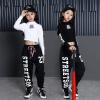 imageLOLANTA Kids Girls Dance Outfit Hip Hop Clothes Long Sleeve Pullover Tops Sweatpants Clothing SetBlack