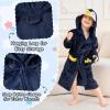 imageLOLANTA Kids Robe Toddler Boys Girls Hooded Fleece Sleepwear Animal Penguin Bathrobe Fluffy Pajama Christmas Gifts 28 YearsPenguin