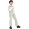 imageLOLANTA Little Kids Formal Suits 4PCS Tuxedos Outfits Long Sleeve Shirts Waistcoat Pants Bow Tie Green 67 Years