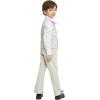 imageLOLANTA Little Kids Formal Suits 4PCS Tuxedos Outfits Long Sleeve Shirts Waistcoat Pants Bow Tie Green 67 Years