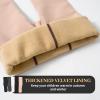 imageLOLANTA Winter Tights for Girls Stockings Warm Fleece Lined Footed Leggings High Waist PantyhoseApricot