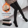imageLOLANTA Winter Tights for Girls Stockings Warm Fleece Lined Footed Leggings High Waist PantyhoseBlack