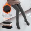 imageLOLANTA Winter Tights for Girls Stockings Warm Fleece Lined Footed Leggings High Waist PantyhoseGrey