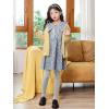 imageLOLANTA Winter Tights for Girls Stockings Warm Fleece Lined Footed Leggings High Waist PantyhoseLight Grey