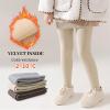 imageLOLANTA Winter Tights for Girls Stockings Warm Fleece Lined Footed Leggings High Waist PantyhoseOatmeal