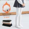 imageLOLANTA Winter Tights for Girls Stockings Warm Fleece Lined Footed Leggings High Waist PantyhoseWhite