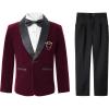 Wine Shawl Lapel