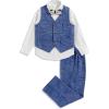 imageLOLANTA Boys Suit 4PCs Vest Pant Shirt Bow Tie Set Wedding Ring Bearer Outfit Kids Dress ClothesBright Blue
