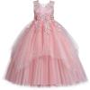 imageLOLANTA Flower Girl Dress for Wedding Kids Tulle Princess Long Dresses Father Daughter Dance Girls Vestidos Lace EmbroideryPink