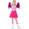 imageLOLANTA Girls Cheerleader Costumes Dresses Cheerleading Outfit Cheer Uniform Pom PomsPink