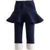 imageLOLANTA Girls Fleece Lined Leggings with Skirt Warm Winter Pants Kids Footless Ruffle PantskirtNavy