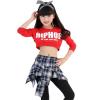 imageLOLANTA Girls Hip Hop Street Dance Costumes Jazz Outfit Kids Cropped Tops Culottes Pantskirts SetBlue