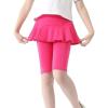 imageLOLANTA Girls Knee Length Leggings with Skirt Capris Kids Summer Shorts Casual Stretchy Athletic Skorts