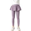 imageLOLANTA Girls Leggings with Skirt School Uniform Pants Kids Casual Stretchy Pleated Pantskirt for 512 YearsPurple