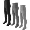 imageLOLANTA Girls Tights Cable Knit Stockings Fall Outfits Toddler Winter Cotton Pantyhose 3 Packs 210 YrsBlackGreyLightgrey