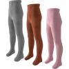 imageLOLANTA Girls Tights Cable Knit Stockings Fall Outfits Toddler Winter Cotton Pantyhose 3 Packs 210 YrsGreyPinkBrown