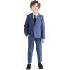 imageLOLANTA Kids Boys Plaid Suit Fashion Blazer Pants Set 2 Piece Formal Wear Outfit for WeddingBlue