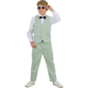 imageLOLANTA Boys Vest Suit 4Piece Formal Suit Set Pretty Texture Kids Birthday Wedding Easter Party Dress Outfits 213 YearsGreen