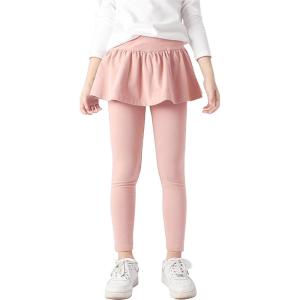 imageLOLANTA Girls Leggings with Skirt School Uniform Pants Kids Casual Stretchy Pleated Pantskirt for 512 YearsPink