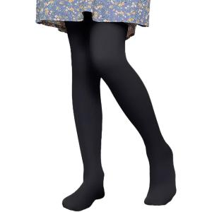 imageLOLANTA Winter Tights for Girls Stockings Warm Fleece Lined Footed Leggings High Waist PantyhoseBlack