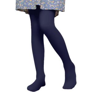 imageLOLANTA Winter Tights for Girls Stockings Warm Fleece Lined Footed Leggings High Waist PantyhoseNavy