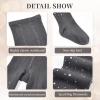 imageLOLANTA Girls Cable Knit Sparkle Tights Kids Seamless Footed Ribbed Cotton Stockings Warm School Uniform Leggings PantyhoseBlack Grey