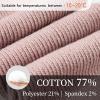 imageLOLANTA Girls Cable Knit Sparkle Tights Kids Seamless Footed Ribbed Cotton Stockings Warm School Uniform Leggings PantyhosePink White