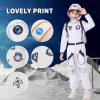 imageLOLANTA Astronaut Costume for Kids Space Suit Dress Up Outfit Jumpsuit Airplane Rocket Spacesuit with Helmet BackpackWhite