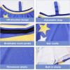 imageLOLANTA Girls ColdShoulder Cheerleader Costume Sparkle Mesh Patchwork Cheer Uniform Halloween Party Cheerleading OutfitBlue