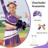 imageLOLANTA Girls ColdShoulder Cheerleader Costume Sparkle Mesh Patchwork Cheer Uniform Halloween Party Cheerleading OutfitPurple