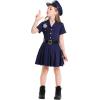 imageLOLANTA Kids Police Officer Costume Coslay Outfit Boys Girls Cop Uniform Career Dress Up ClothesNavy Dress