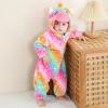 imageLOLANTA Toddler Girls Onepiece Jumpsuit Infant Fleece Hooded Rompers Unicorn Costume Halloween Christmas Birthday GiftsRainbow Unicorn
