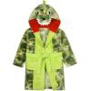 imageLOLANTA Boys Hooded Robes Fleece Dinosaur Bathrobe Kids Fuzzy Plush Pajamas Cartoon Nightgown Sleepwear 28YearsTiedye Green