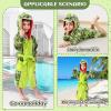 imageLOLANTA Boys Hooded Robes Fleece Dinosaur Bathrobe Kids Fuzzy Plush Pajamas Cartoon Nightgown Sleepwear 28YearsTiedye Green