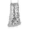 imageLOLANTA Girls Sequin Dress Kids Sparkly Gown for Christmas Wedding with Spaghetti Strap Detachable Asymmetrical Feather HemSilver