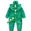 imageLOLANTA Toddler Dinosaur Animal Costume Unisex Baby Kids Flannel Hooded Romper Jumpsuit Dress Up OutfitDeep Green