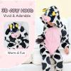imageLOLANTA Unisex Baby Animal Costumes Toddler Boys Girls Hooded Jumpsuit Kid Halloween Christmas Birthday GiftsCow