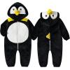 imageLOLANTA Unisex Baby Animal Costumes Toddler Boys Girls Hooded Jumpsuit Kid Halloween Christmas Birthday GiftsPenguin