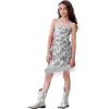 imageLOLANTA Girls Sequin Dress Kids Sparkly Gown for Christmas Wedding with Spaghetti Strap Detachable Asymmetrical Feather HemSilver