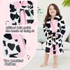 imageLOLANTA Boys Girls Hooded Flannel Bathrobes Kids Soft Sleepwear Animal Dressing Gown Festivals Birthday GiftCow