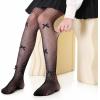 imageLOLANTA Girls Sparkle Tights 2 Pack Fishnet Rhinestone Stockings for Kids Glitter Shimmer Mesh PantyhoseBlackrhinestonebow