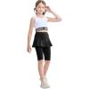 image:imageLOLANTA Girls Knee Length Leggings with Skirt Summer Shorts Capri Kids Casual Sports Skorts