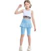image:imageLOLANTA Girls Knee Length Leggings with Skirt Summer Shorts Capri Kids Casual Sports Skorts