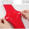 image:imageLOLANTA Girls Stockings 12 Pack Sparkle Tights Kids Stretchy Rhinestone Glitter Seethrough Pantyhose for 612YRed