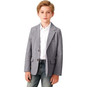 image:imageLOLANTA Boys Blazer Kids Suit Jacket Sport Coat Dress Outfits for Birthday Graduation Wedding PartyGrey