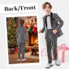 image:imageLOLANTA 4Pcs Boys Suits Shiny Performance Tuxedo Kids Glitter Blazer and Pants with Shirt for Christmas Wedding 512 YearsDarkgrey