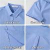 image:imageLOLANTA Boys Uniform Shirt Kids Short Sleeve Button Down Shirts Dress Outfits Summer Top for School WeddingBlue