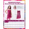 image:imageLOLANTA Girls Sequin Dress Kids Sparkly Gown for Wedding Birthday Party with Spaghetti Strap Detachable Feather HemRosered