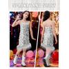 image:imageLOLANTA Girls Sequin Dress Kids Sparkly Gown for Wedding Birthday Party with Spaghetti Strap Detachable Feather HemSilver